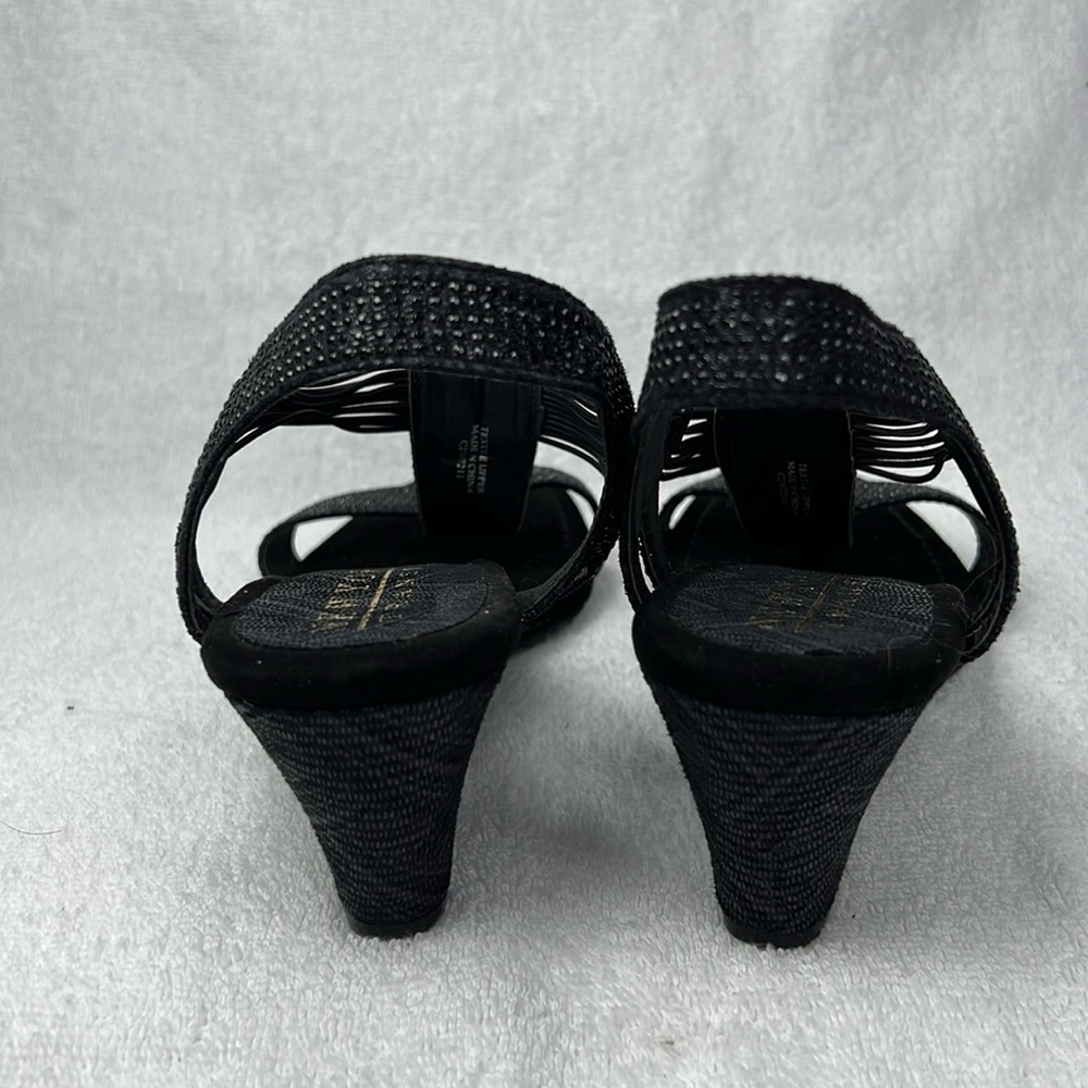 New York Transit, black with with back embellishment, 2 inch heel - Picture 3 of 5